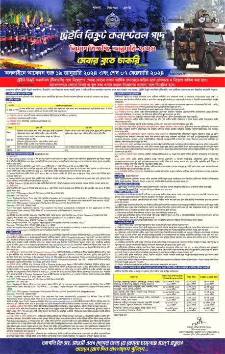 Bangladeh Police job Circular 2024