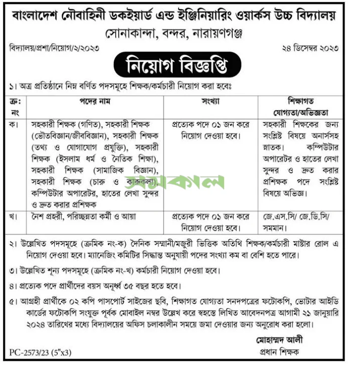 Navy Civil Job Circular 2024