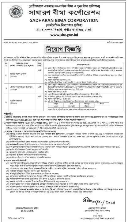 SBC Job Circular 2024
